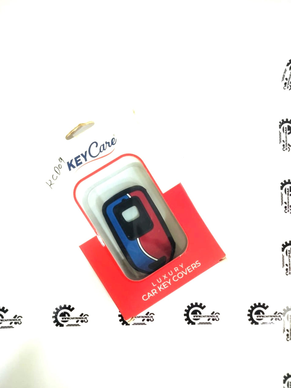 CarTrends Key Care Cover protecting a car key with a sleek, durable exterior and precise cutouts for easy access.