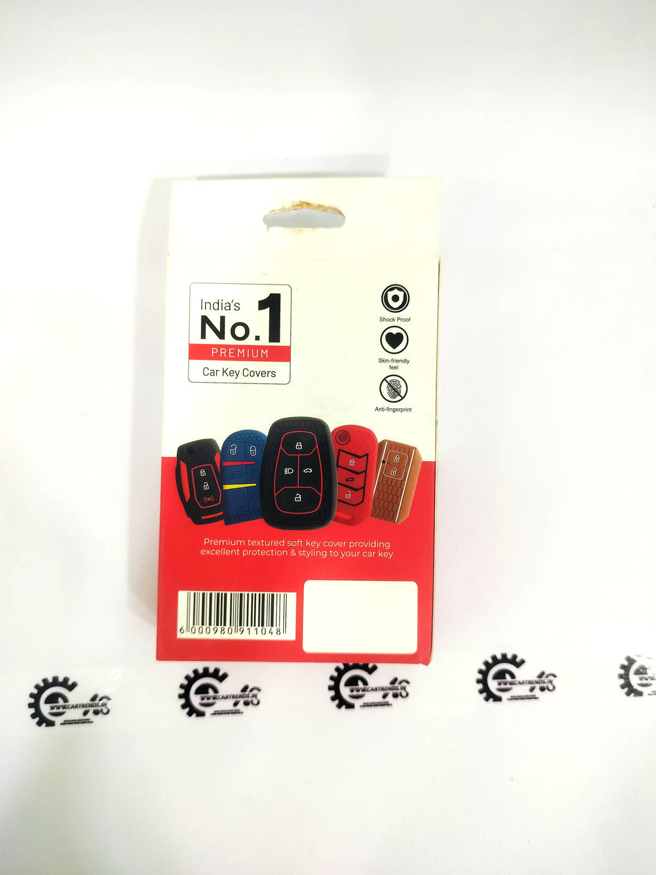 CarTrends Key Care Cover protecting a car key with a sleek, durable design in black.