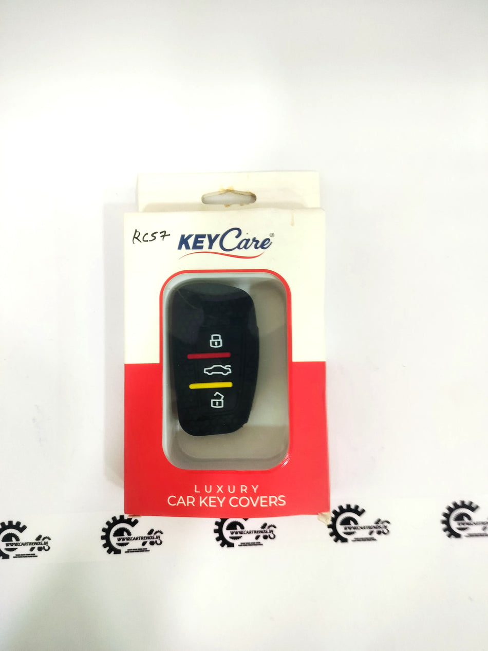 CarTrends Key Care Cover, protective key fob cover in black with branding, designed to fit and shield car keys.