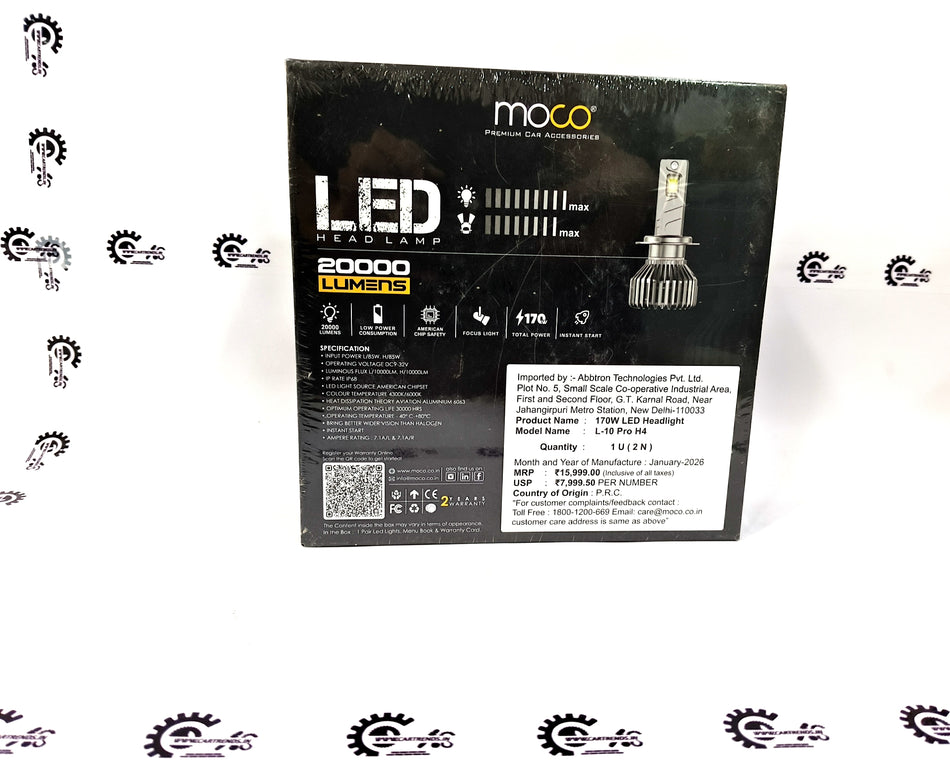 CarTrends LED headlamp with adjustable strap and bright white light, ideal for outdoor activities and nighttime use.