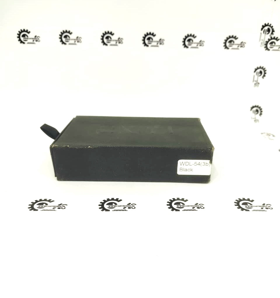 CarTrends Luxe Series key cover with chain, black leather style, designed to protect and stylishly secure car keys.