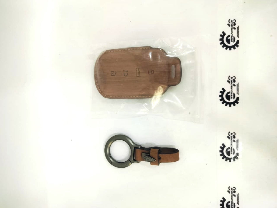 CarTrends Luxe Series key cover with chain, stylish and protective key accessory for luxury car keys.