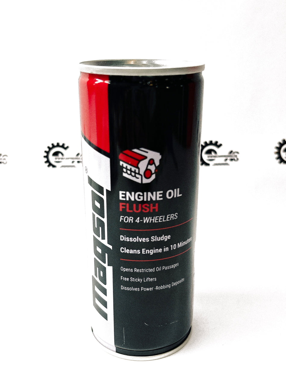 CarTrends MAGSOL Engine Oil Flush bottle, close-up of label with product details and branding.
