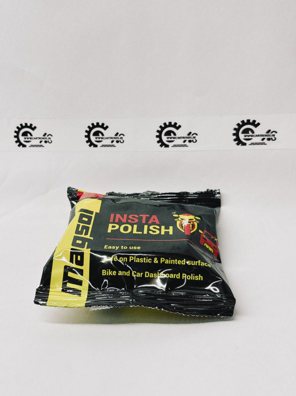 CarTrends MAGSOL INSTA POLISH bottle with applicator pad for quick car paint polishing and shine.