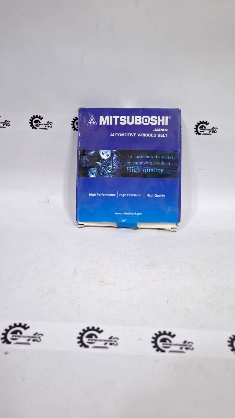 MITSUBOSHI Japan automotive V-ribbed belt by CarTrends, showing the black rubber belt with ribbed design for engine drive systems.