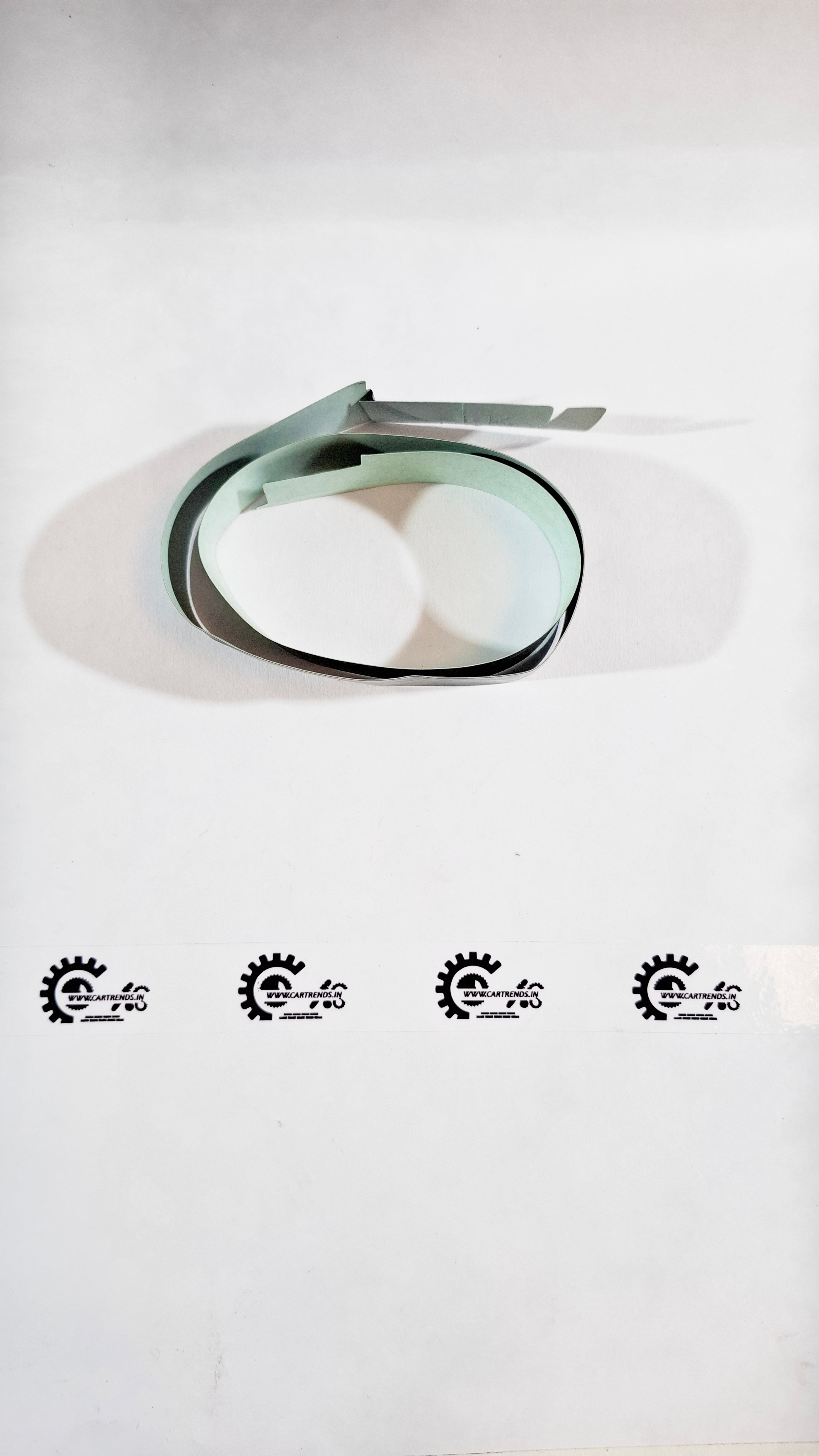 Honda Jazz first-generation upper door sash tape, CarTrends, shown on the back of the part with adhesive tape visible.