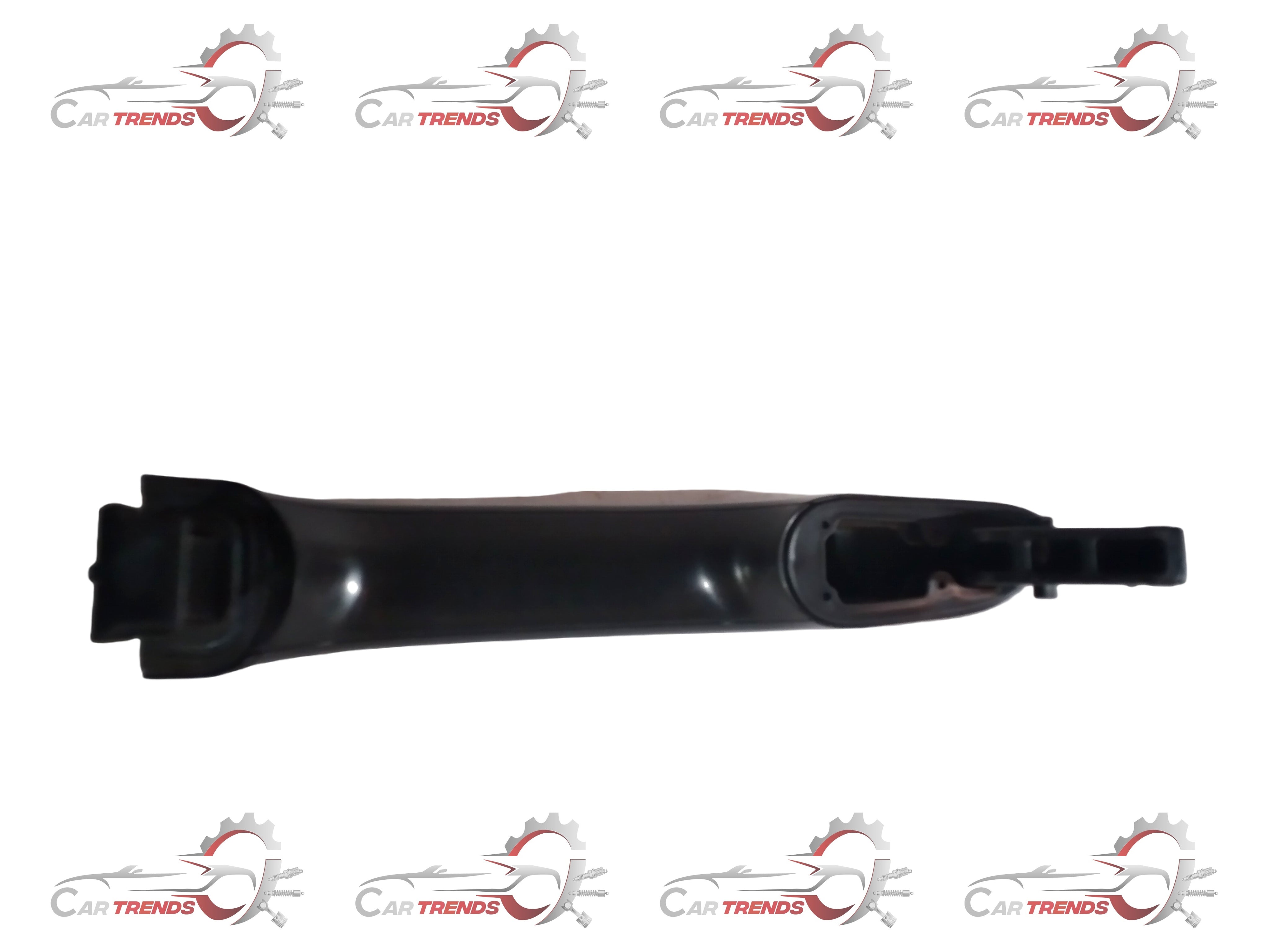Hyundai Grand i10 left side door handle by CarTrends, showing the black exterior handle with mounting hardware.
