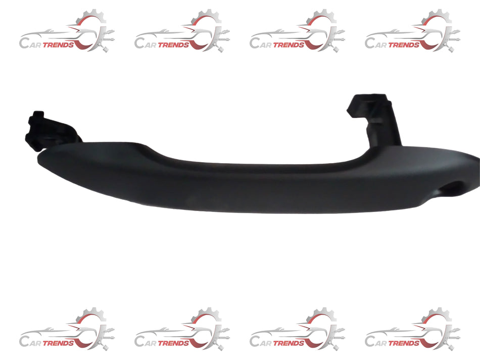 Hyundai Aura outside right door handle by CarTrends, durable black exterior replacement part for vehicle.