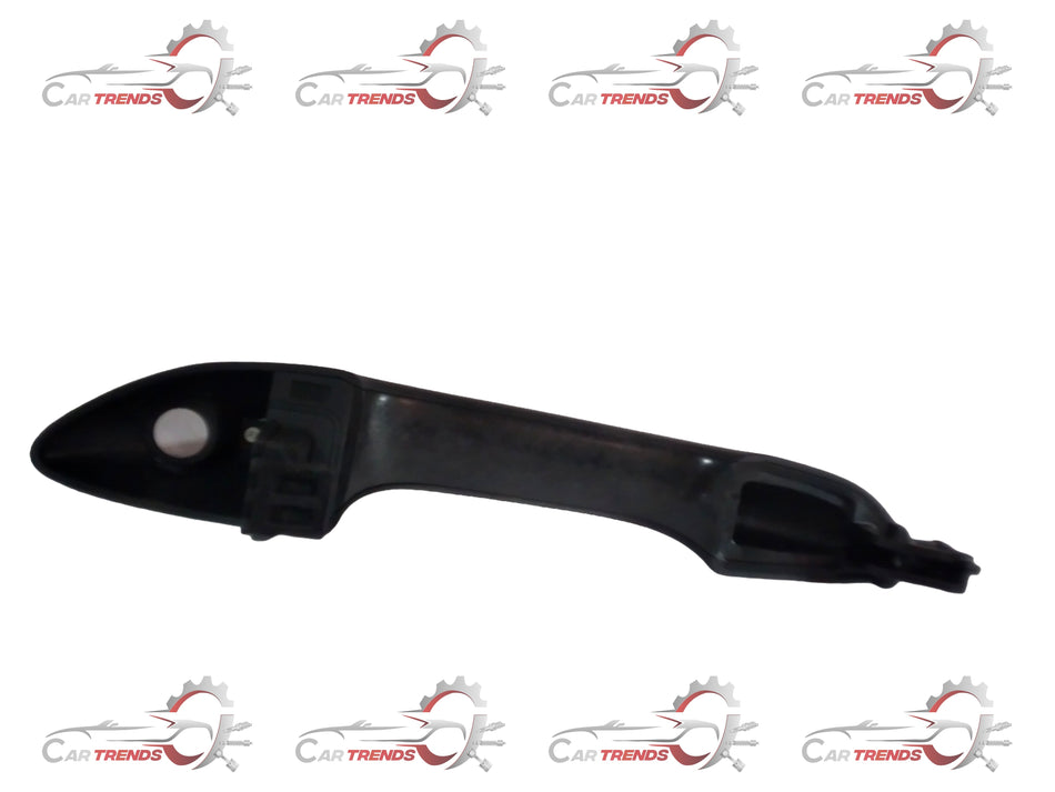 Hyundai Aura outside right side door handle by CarTrends, durable black plastic exterior door handle for Hyundai Aura.