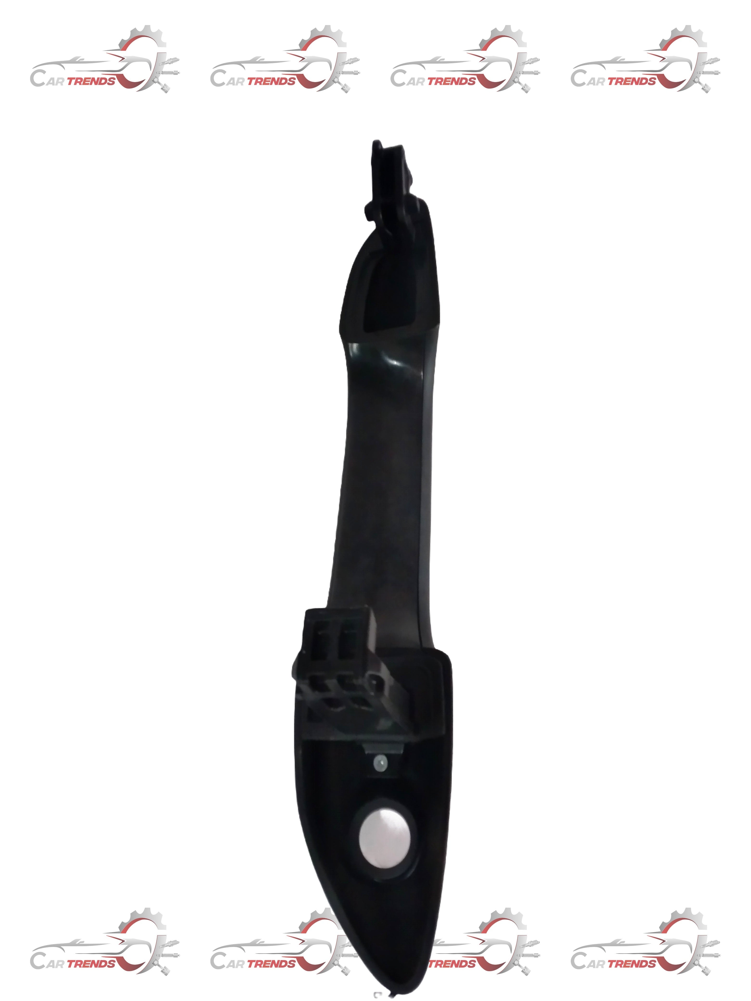 Hyundai Aura right outside door handle by CarTrends, showing the chrome finish and ergonomic grip design.