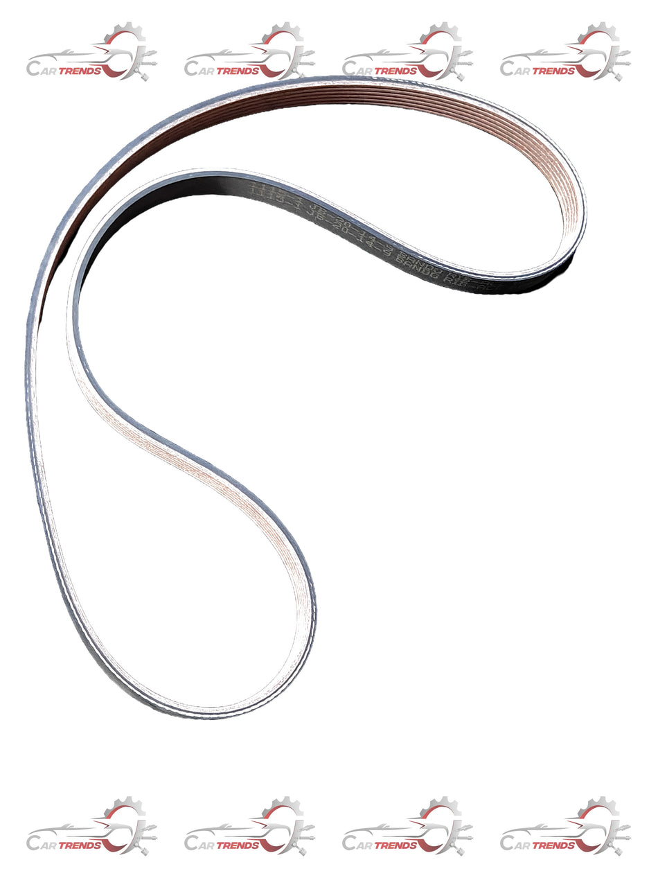 Hyundai CarTrends ribbed V-belt for Creta 2nd Gen, automotive part, visible ribbed belt in black on engine component