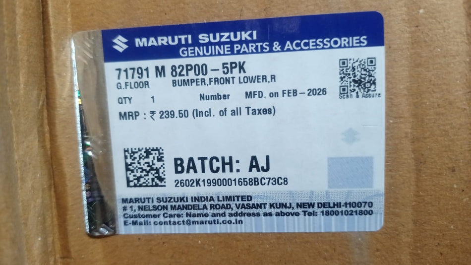Maruti CarTrends front lower bumper for Vitara Brezza, right side, automotive replacement part.