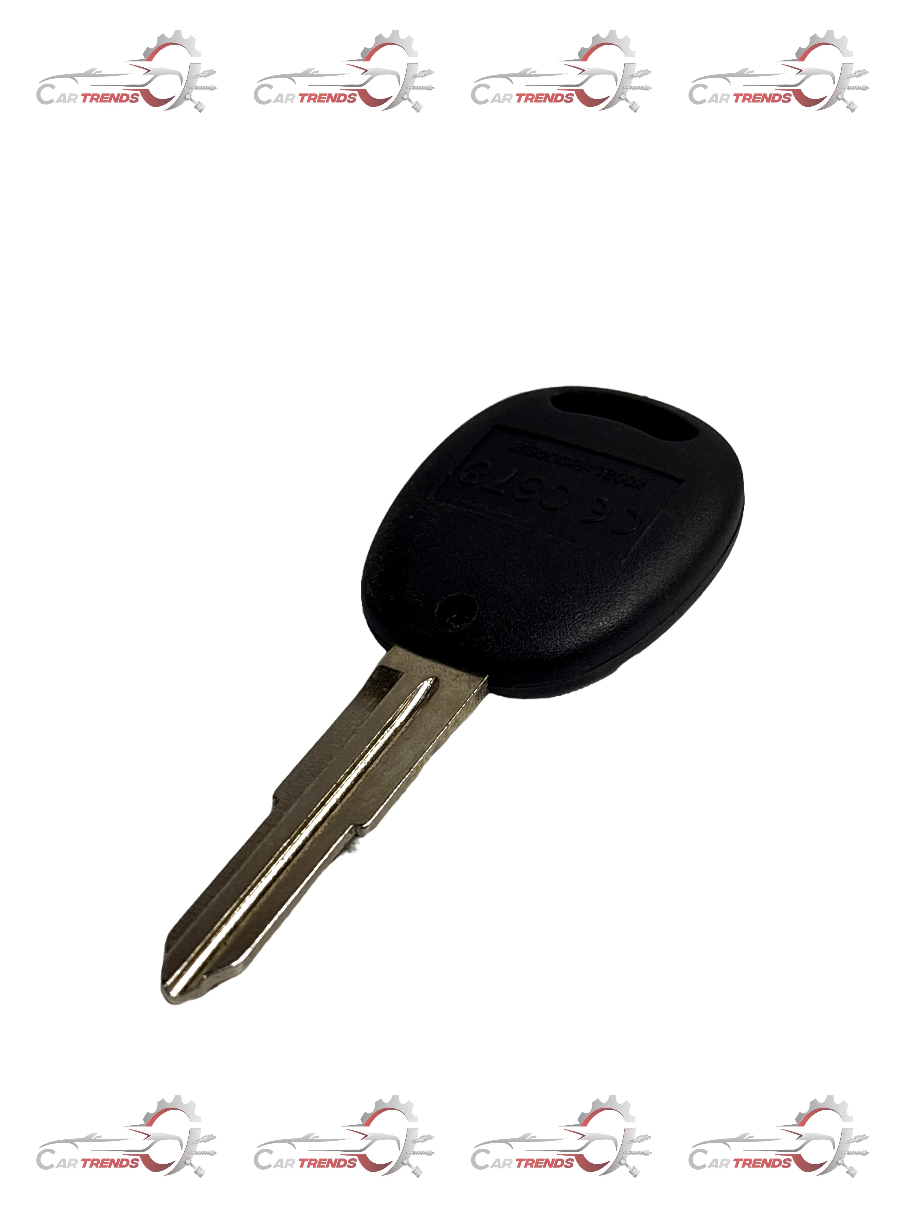 CarTrends Blank Key for Aveo J96650587 spare part, showing the key's blank plastic head and metal blade for replacement.