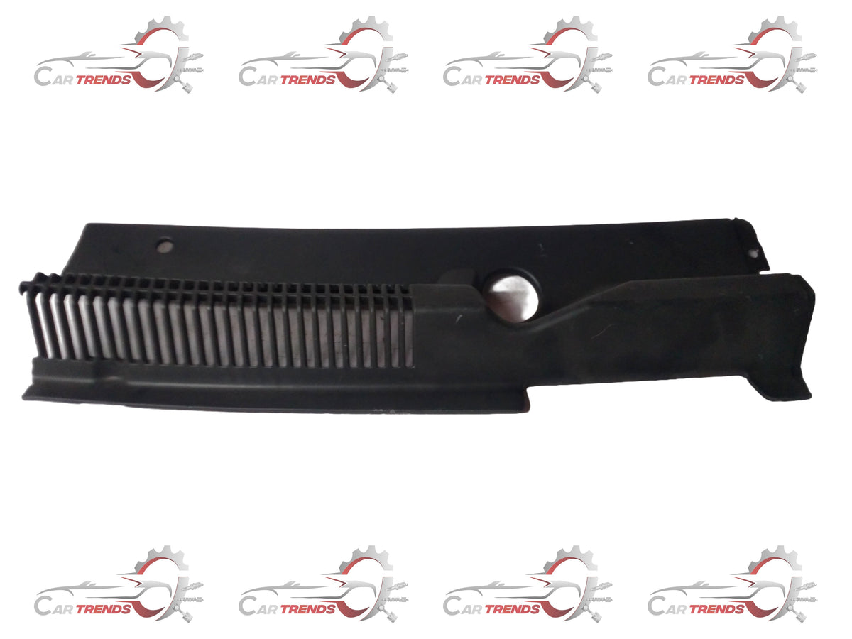 CarTrends Chevrolet Aveo cowl top spare part, close-up view showing the black plastic cowl cover for vehicle protection.