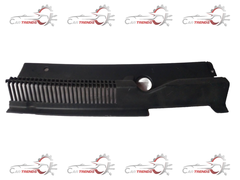 CarTrends Chevrolet Aveo cowl top spare part, close-up view showing the black plastic cowl cover for vehicle protection.