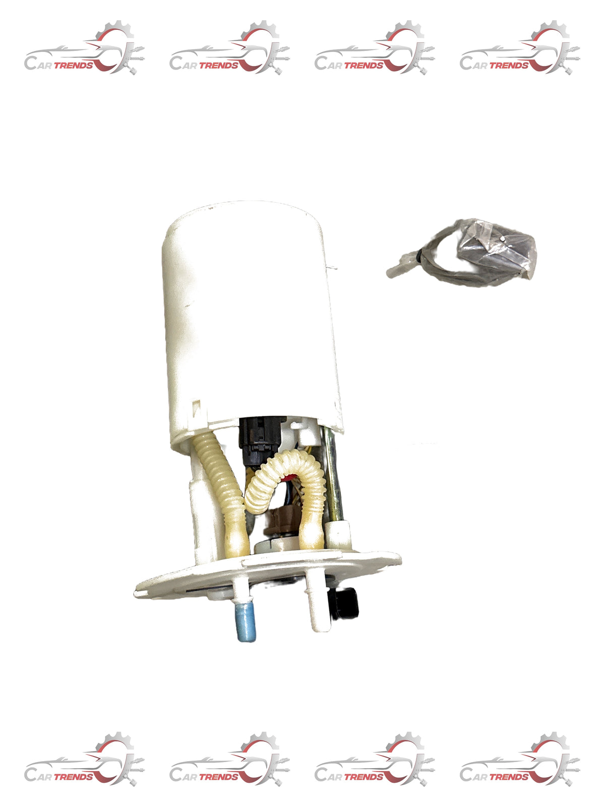 Chevrolet Aveo fuel pump from CarTrends, a spare part with model J96447442, showing the pump component on a white background.