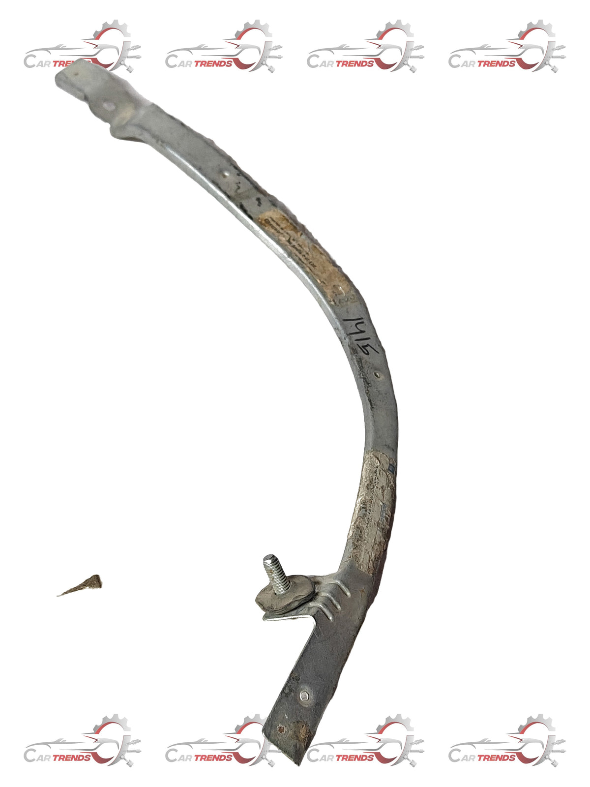 Chevrolet Spark rear bumper bracket by CarTrends, a spare part showing the black metal bracket with mounting points.