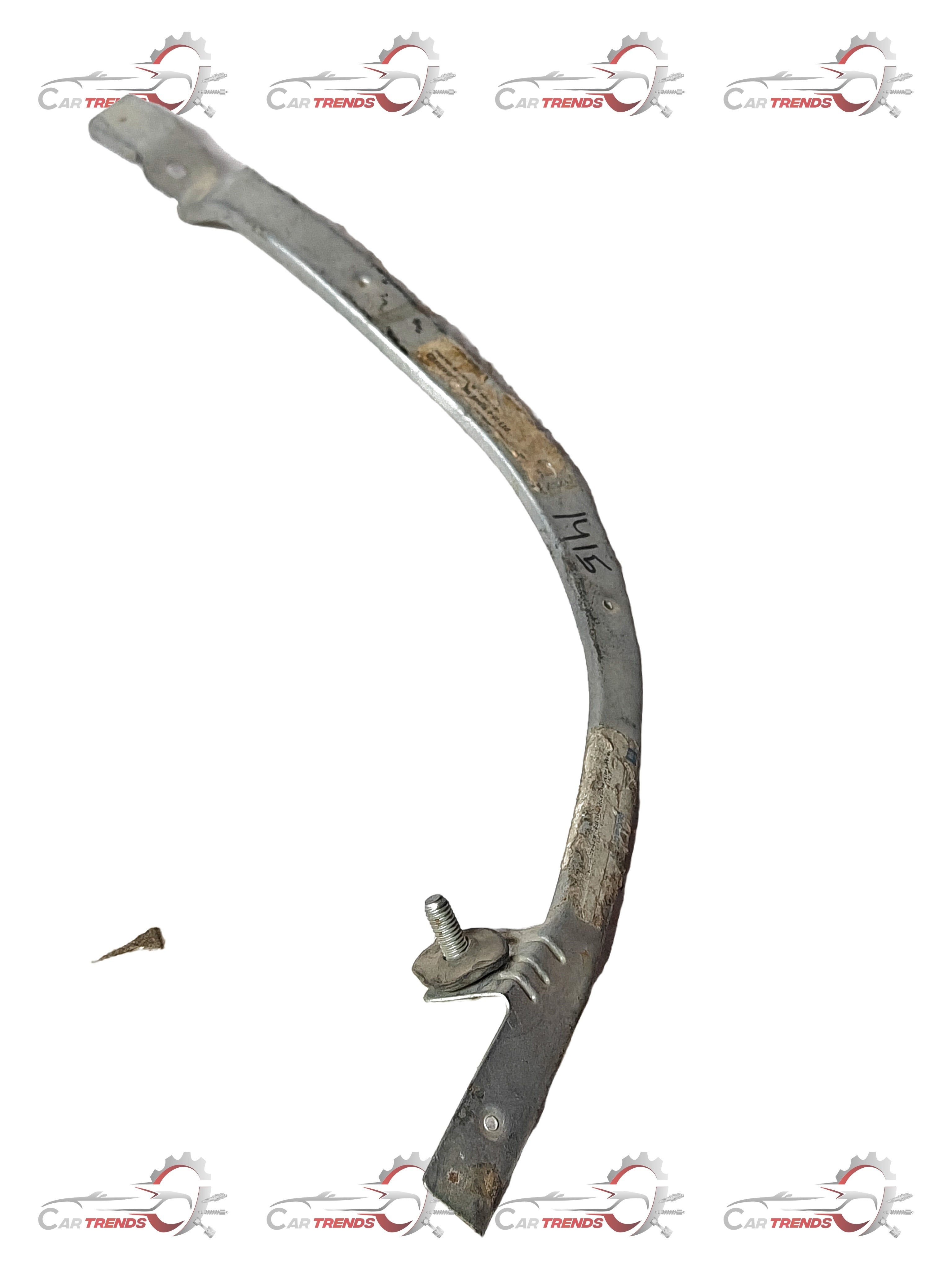 Chevrolet Spark rear bumper bracket by CarTrends, a spare part showing the black metal bracket with mounting points.