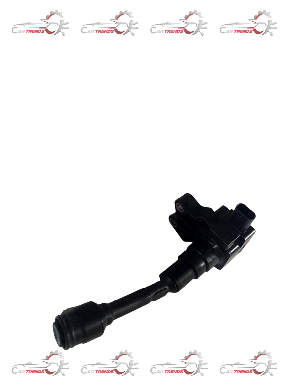 CarTrends ignition coil for EcoSports, automotive spare part, close-up of the black ignition coil component.