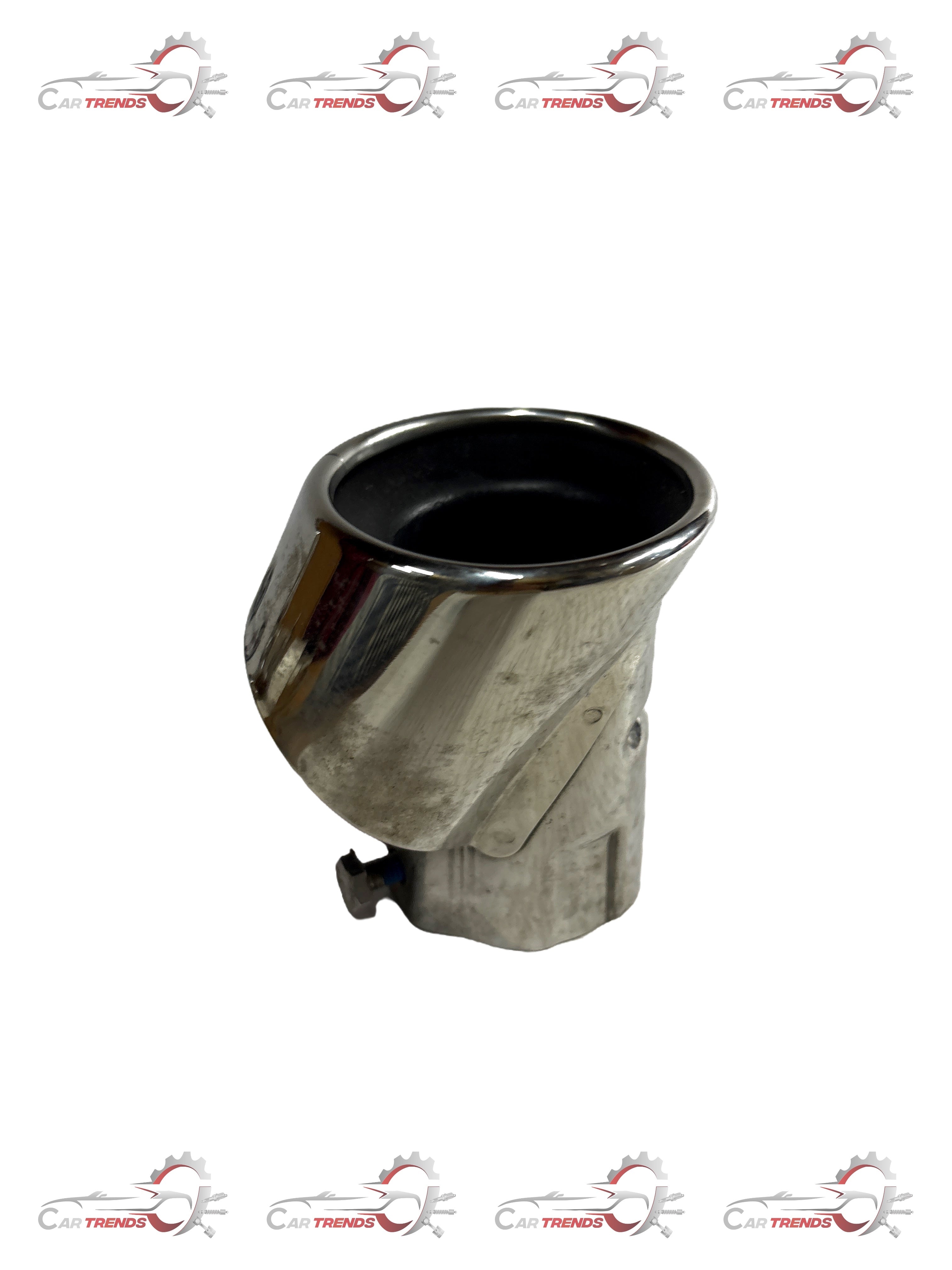 CarTrends exhaust tail tip spark for vehicle spare parts, showcasing a chrome finish and sleek design.