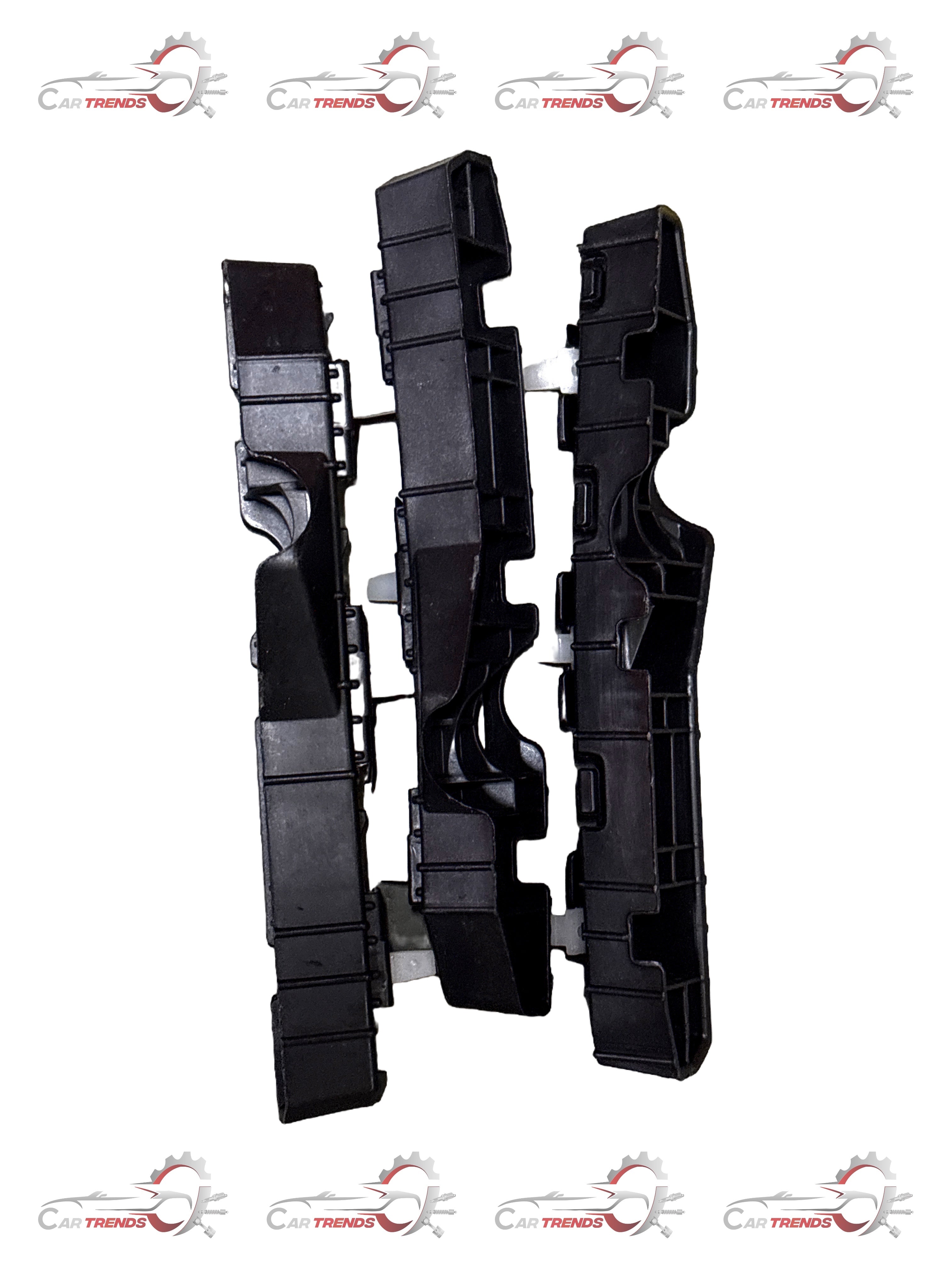 CarTrends front bumper bracket for I10 Grand right side, spare part replacement, shown in image with mounting details.