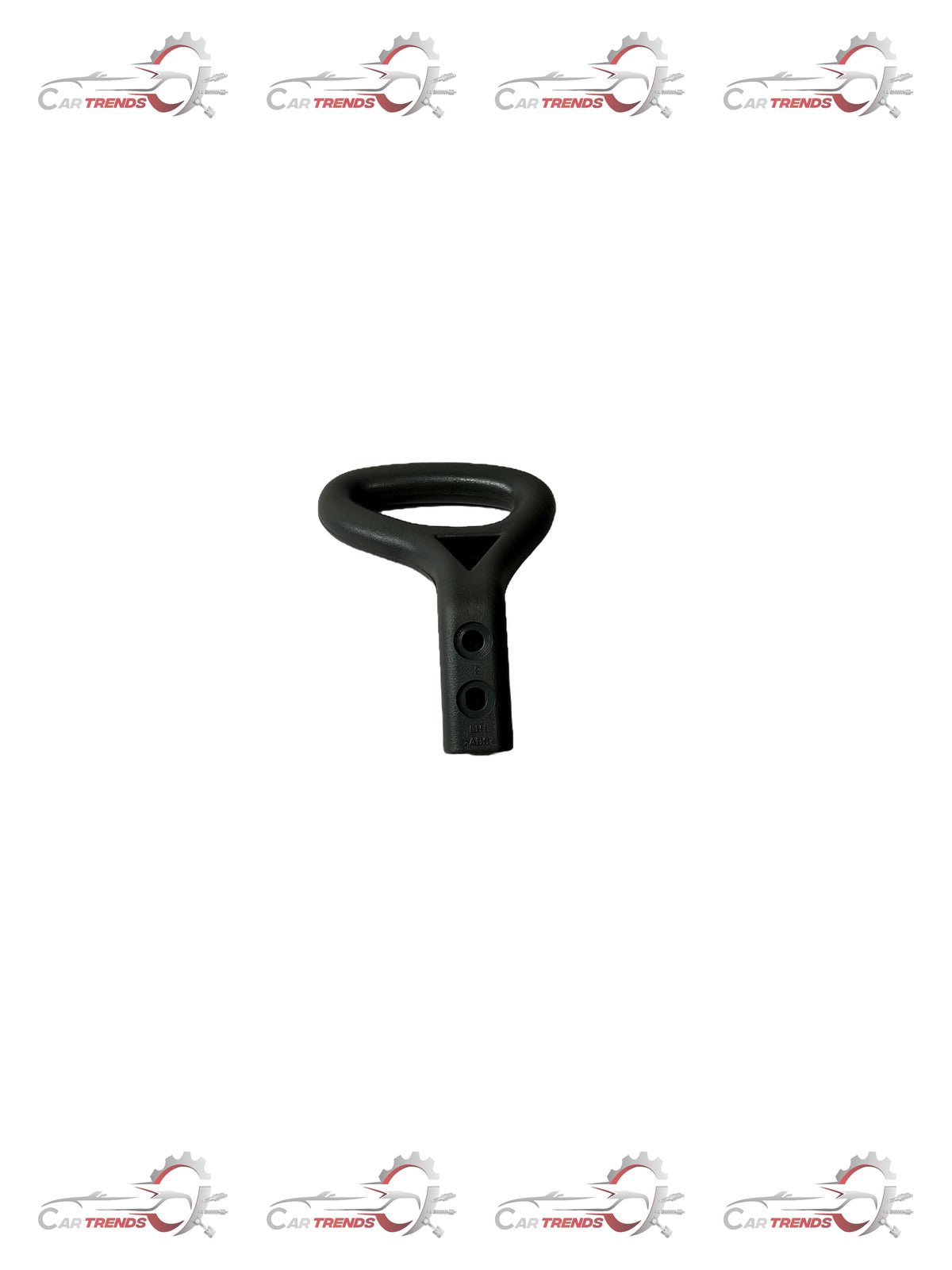 CarTrends front left seat rail knob for Opel Optra, spare car parts, close-up view of the black plastic handle.