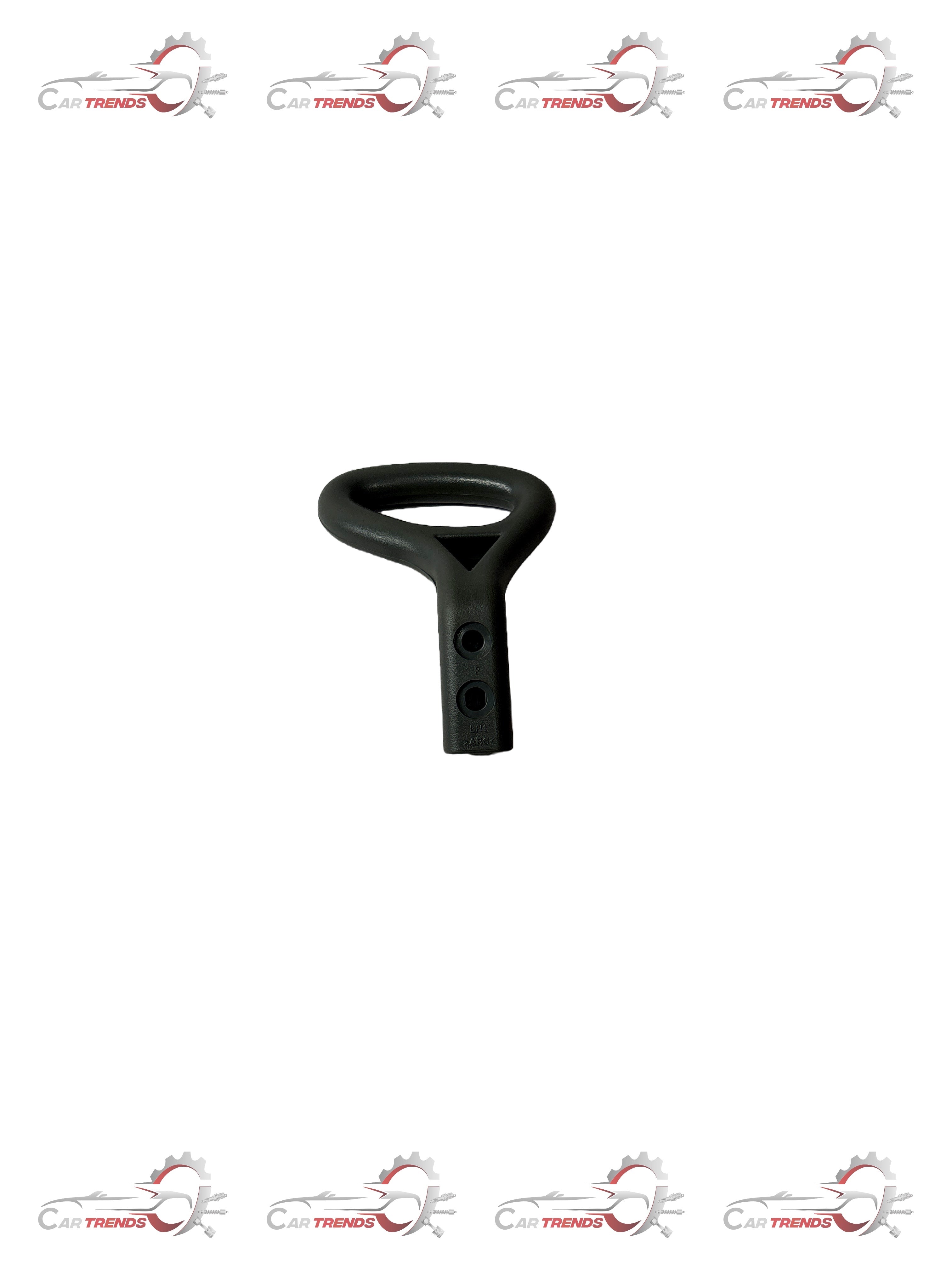 CarTrends front left seat rail knob for Opel Optra, spare car parts, close-up view of the black plastic handle.