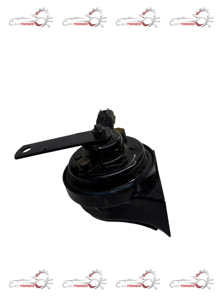 CarTrends Horn Optra low tone spare part, metal horn with mounting bracket for vehicle replacement.