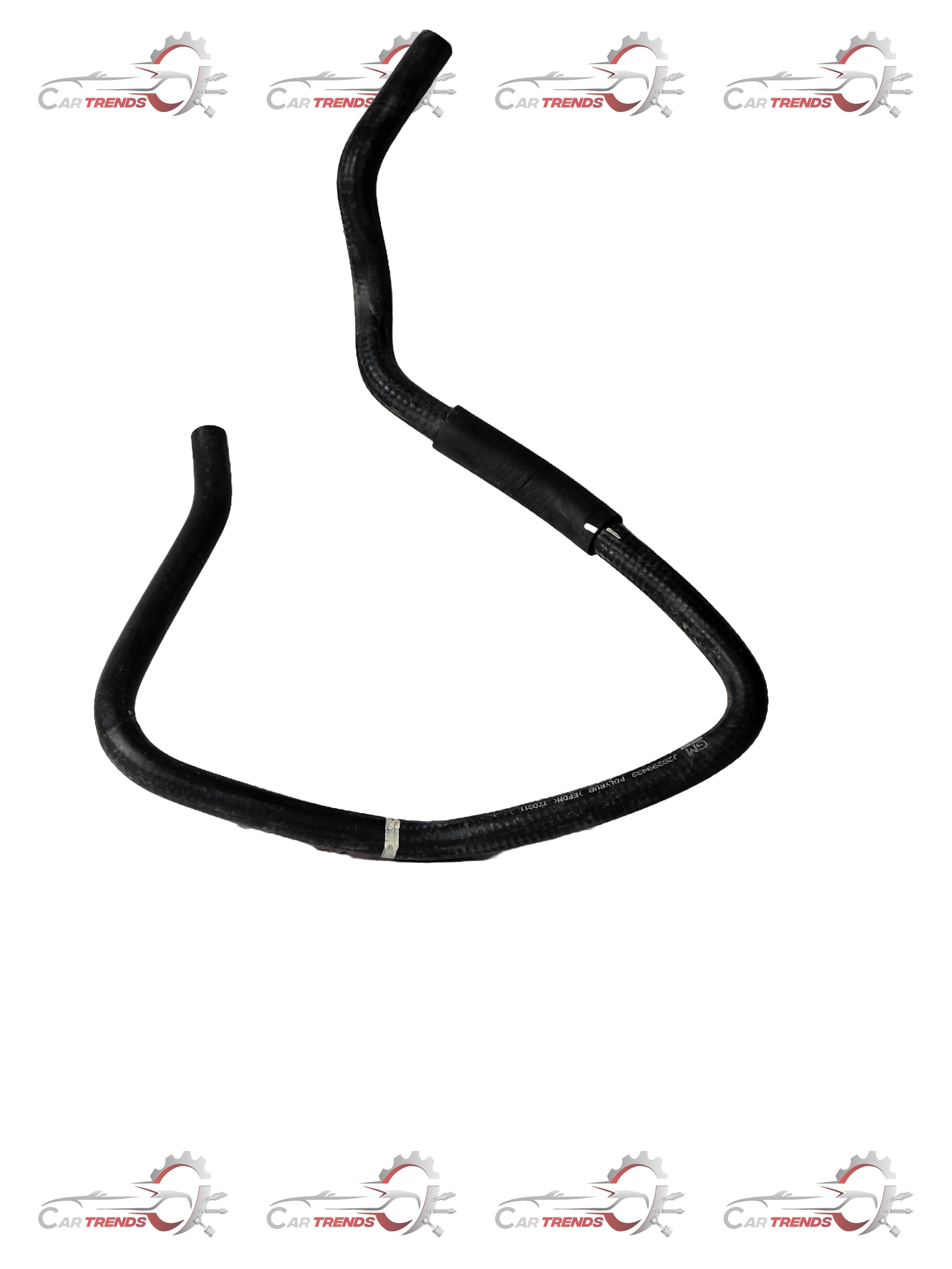 CarTrends radiator inlet hose for Aveo, spare part shown with flexible rubber tubing and connecting fittings.