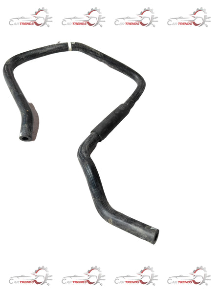 CarTrends radiator inlet hose for Chevrolet Aveo, automotive spare part, black rubber hose with metal clamps in a close-up view.
