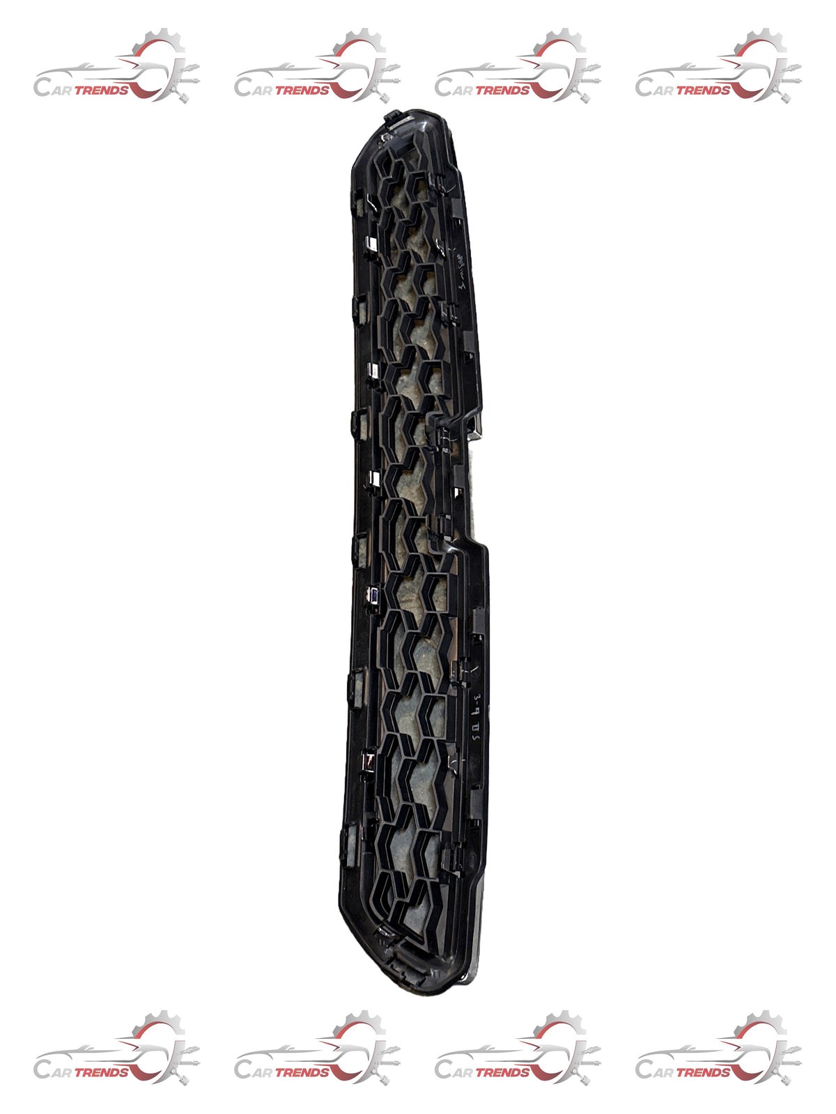 Chrome Spark upper grille spare part for cars by CarTrends, featuring a sleek, shiny chrome finish with detailed grille design.
