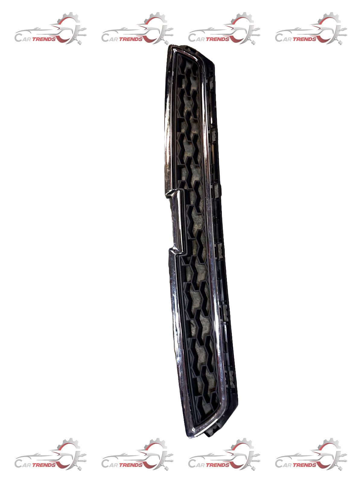 Chrome spark upper grille spare part for cars, featuring a sleek design from CarTrends.