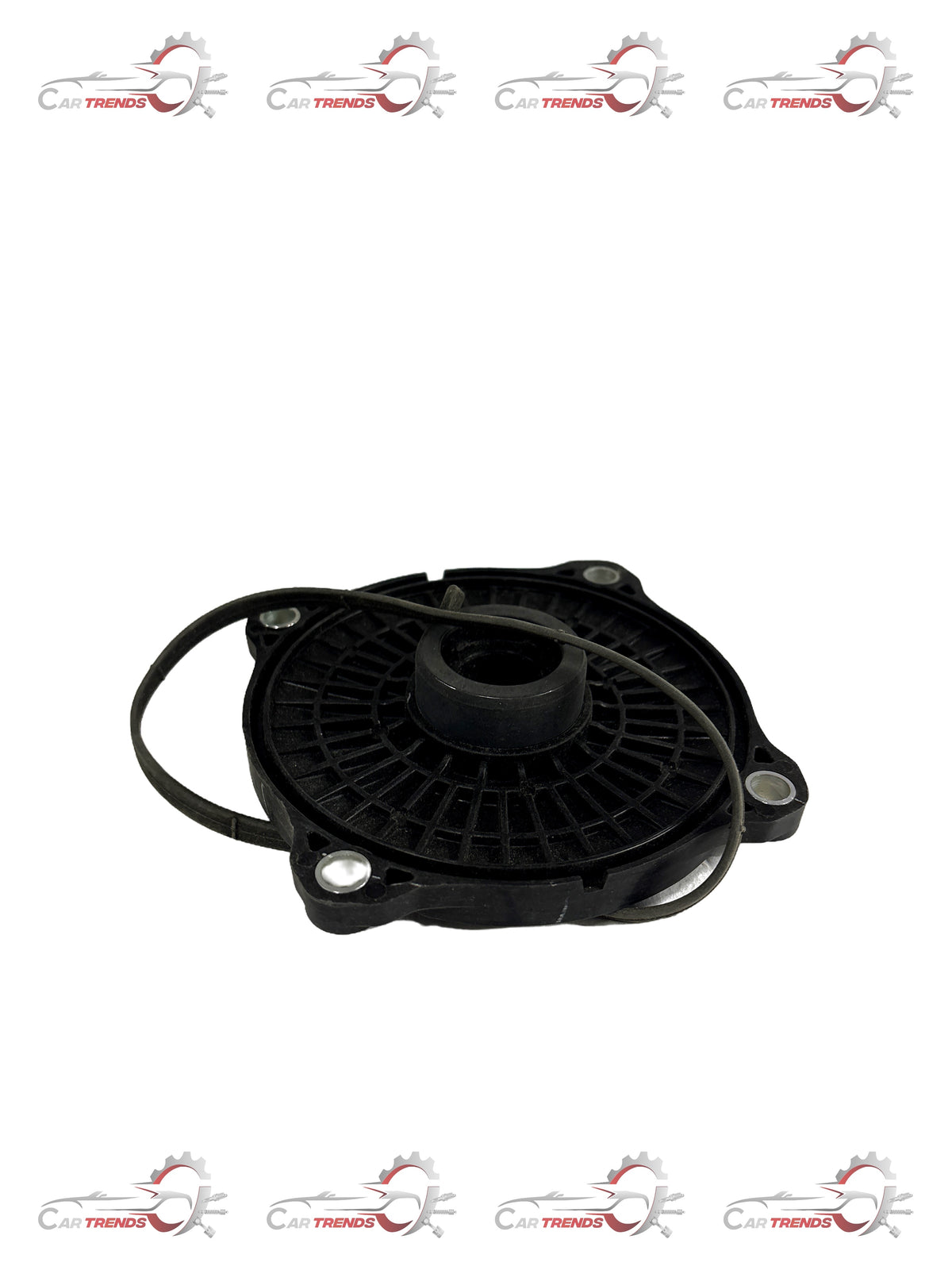 CarTrends Oil Separator Cover Beat for spare parts, close-up view showing detailed black plastic engine cover component.