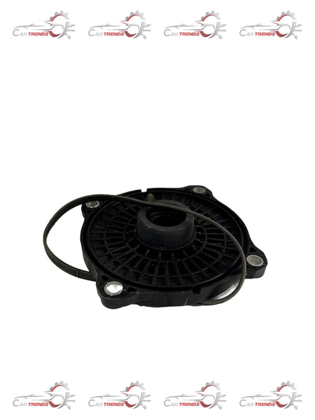 CarTrends Oil Separator Cover Beat for spare parts, close-up view showing detailed black plastic engine cover component.