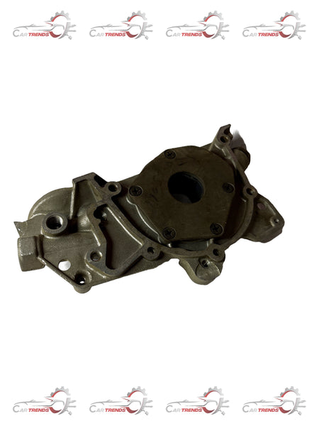 CarTrends oil pump for Optra 1.8 engine, automotive spare part with visible pump components and branding details.