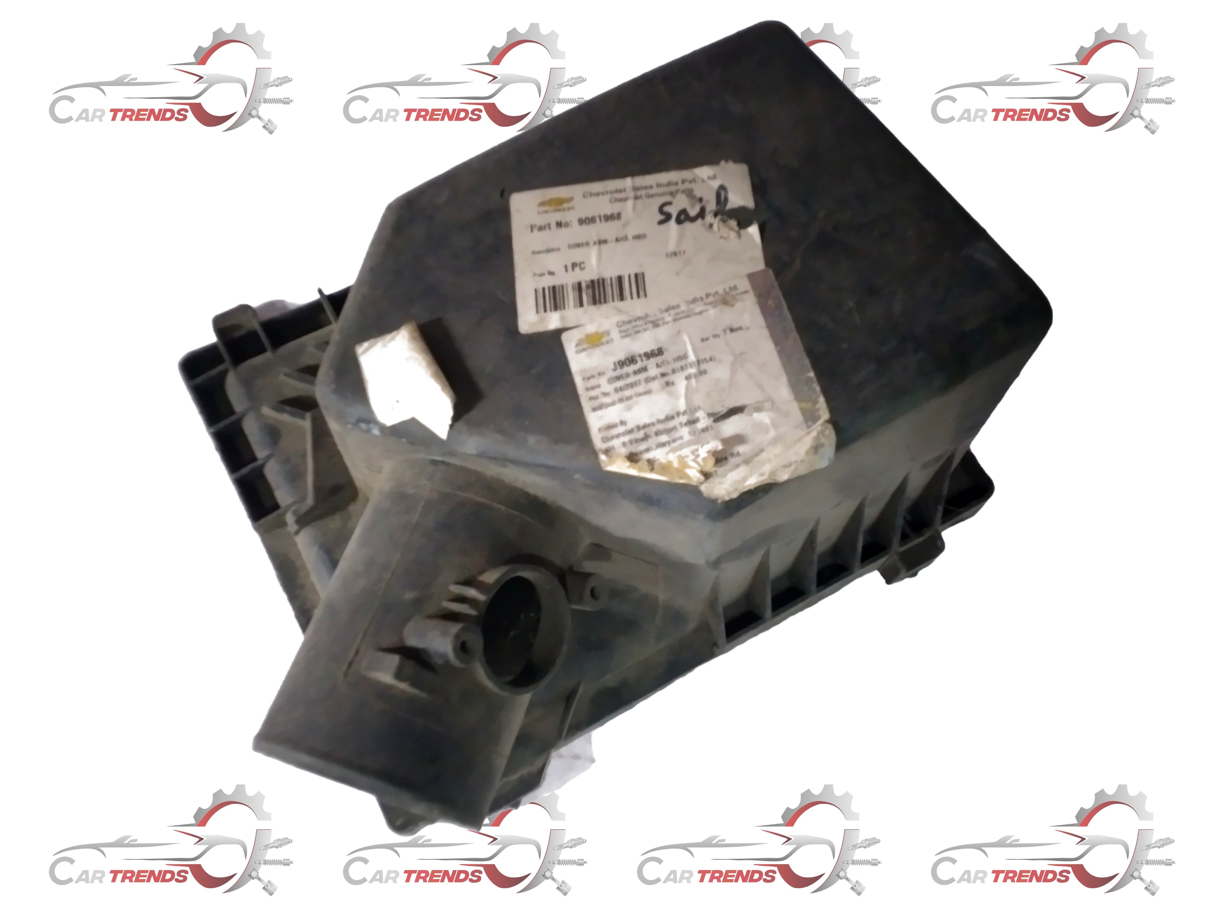 CarTrends J9061968 air filter body sail for vehicle spare parts, showing the black plastic air filter component.