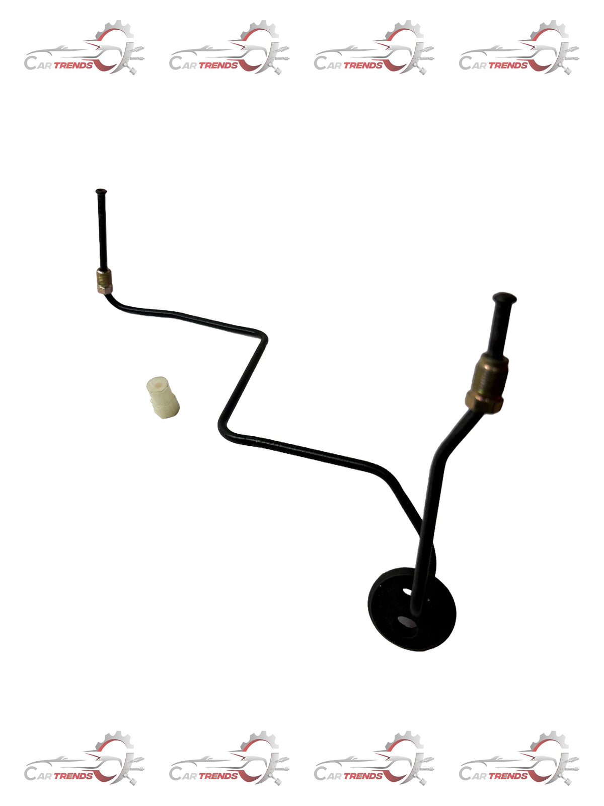 CarTrends front brake pipe for Opel Optra, automotive spare part showing metal brake pipe with fittings.
