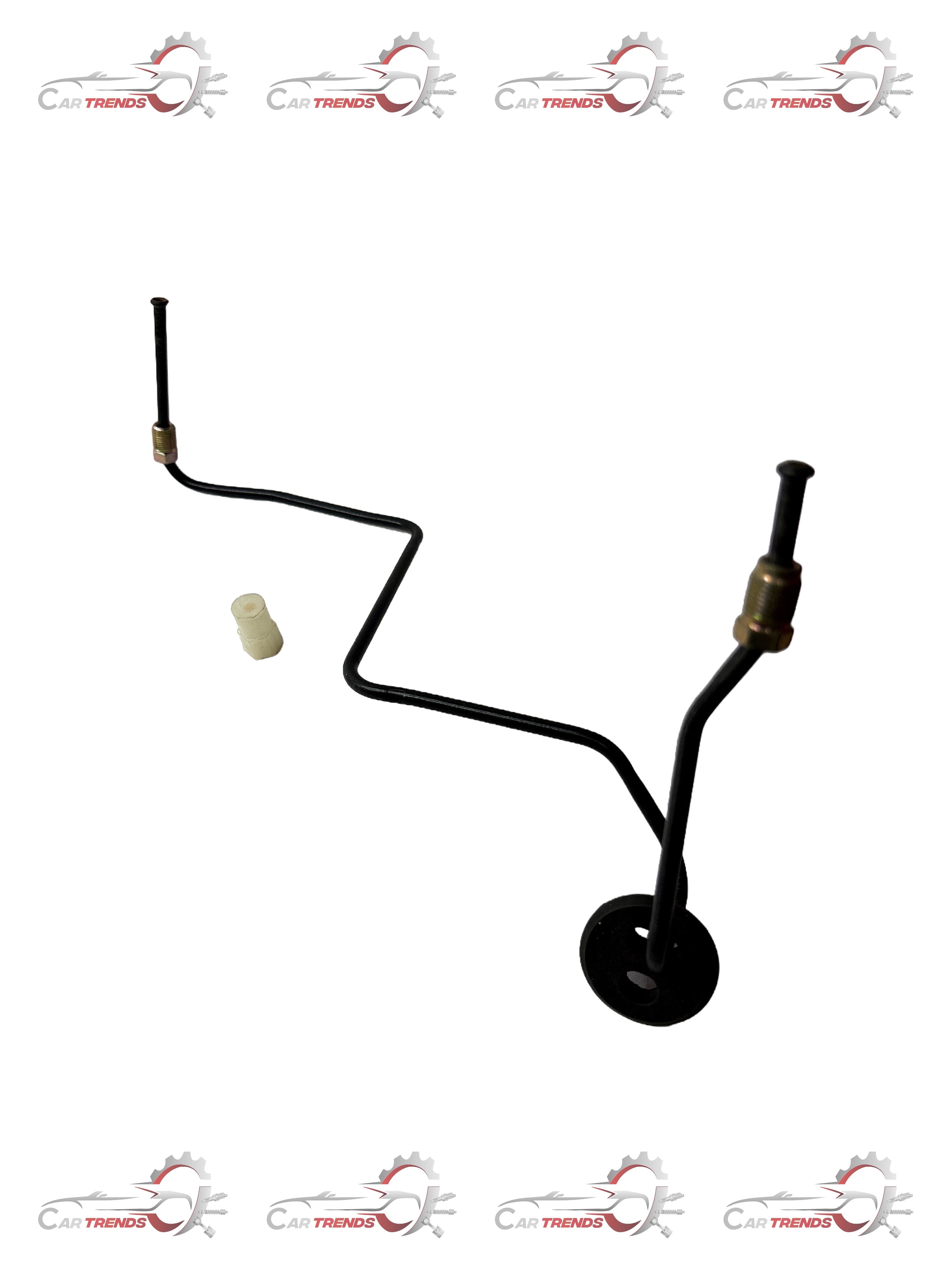 CarTrends front brake pipe for Opel Optra, automotive spare part showing metal brake pipe with fittings.