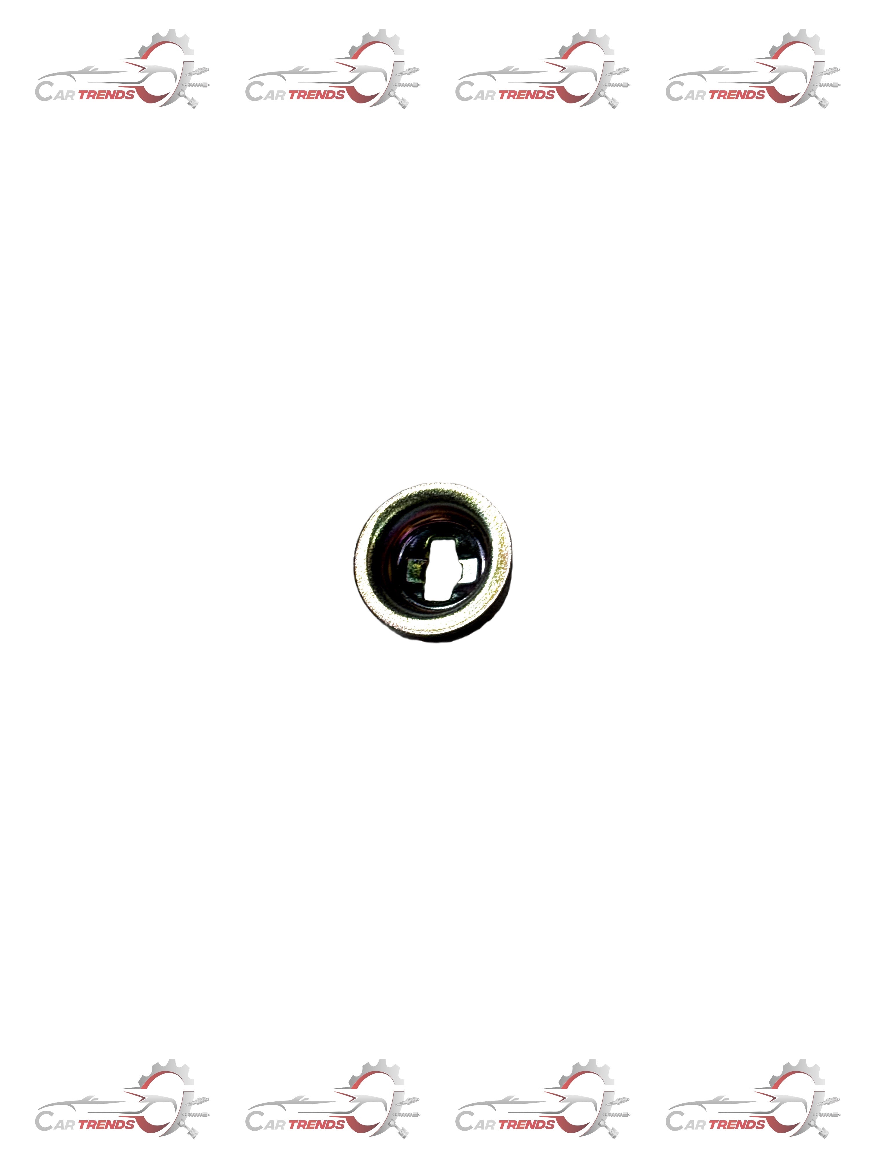CarTrends retainer spring plate for Aveo, automotive spare part, shown in a close-up view with metal component details.