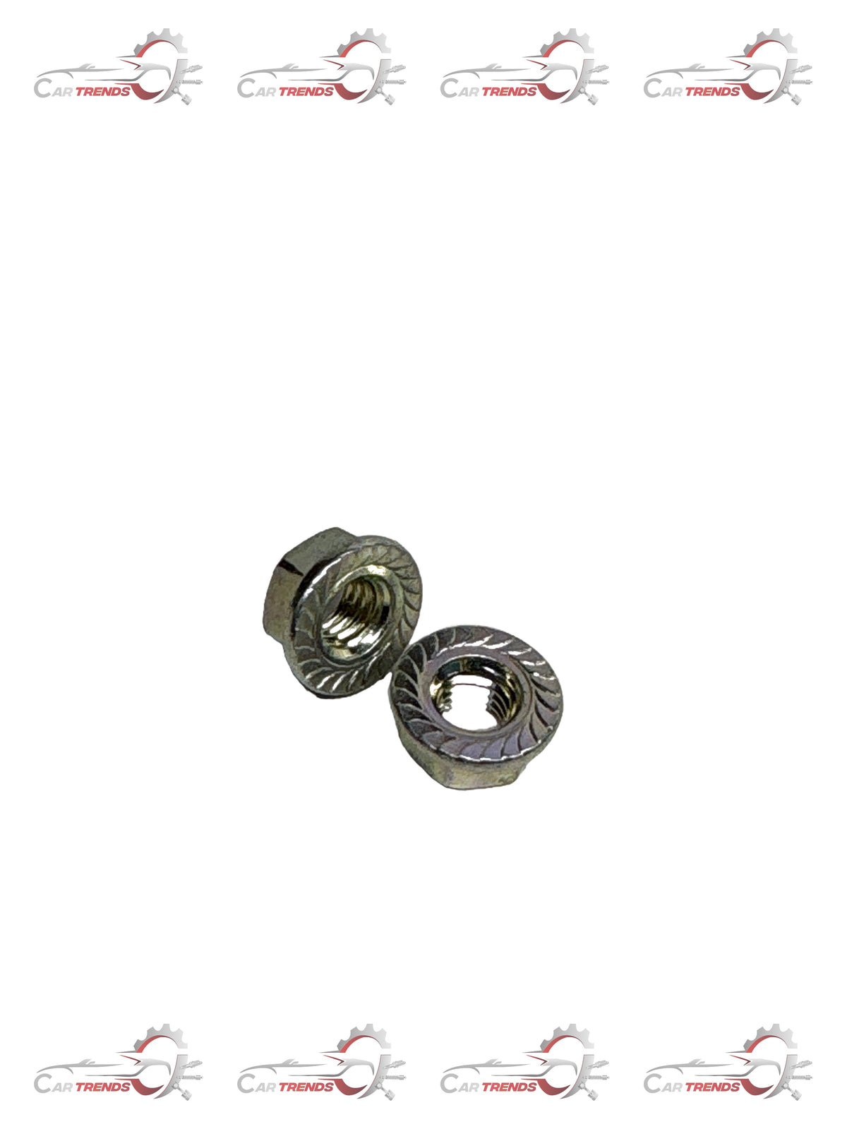 Hexagon flange nut for Optra by CarTrends, spare parts image showing the metal nut with flange and hexagonal shape.