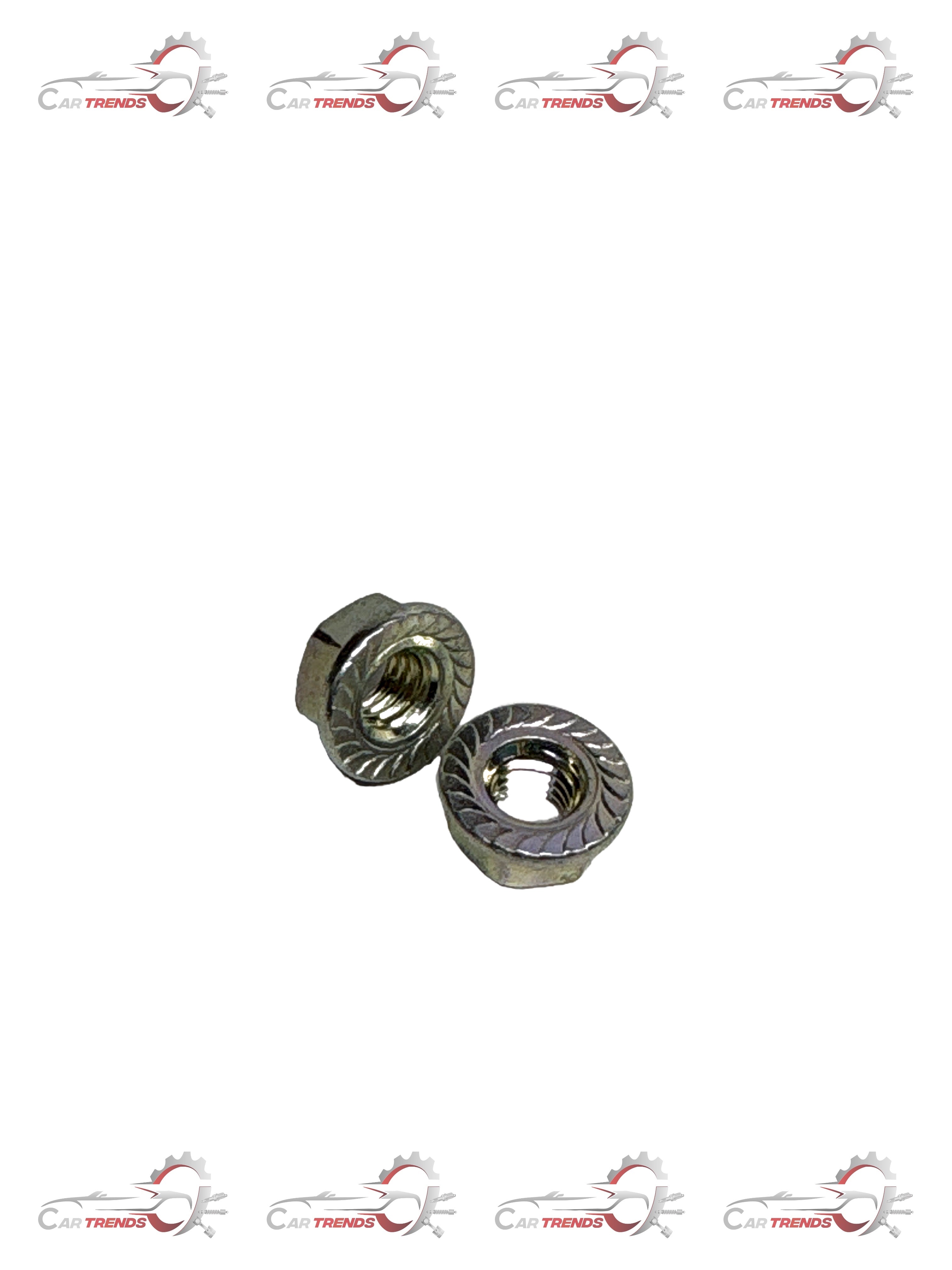 Hexagon flange nut for Optra by CarTrends, spare parts image showing the metal nut with flange and hexagonal shape.
