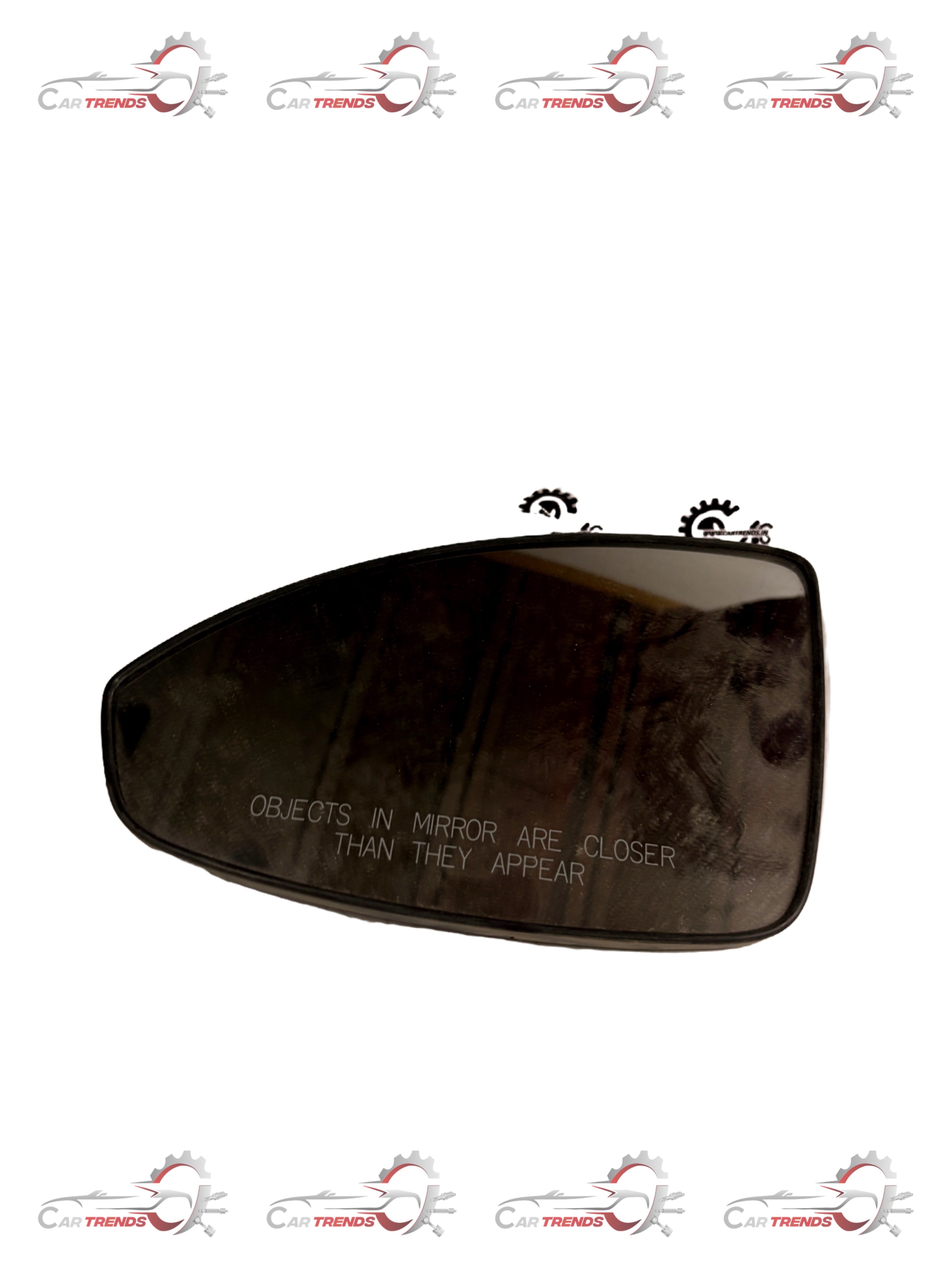 CarTrends Mirror Glass Cruze Left, replacement spare part for Chevrolet Cruze, showing the mirror glass with mounting details