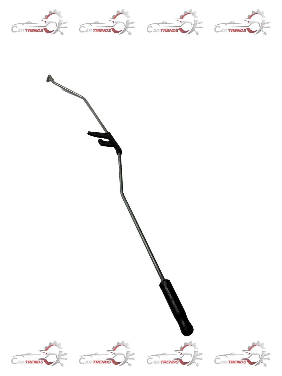 CarTrends J95950071 front leakage rod beat left side, car spare part showing the component with its mounting points and metal finish.
