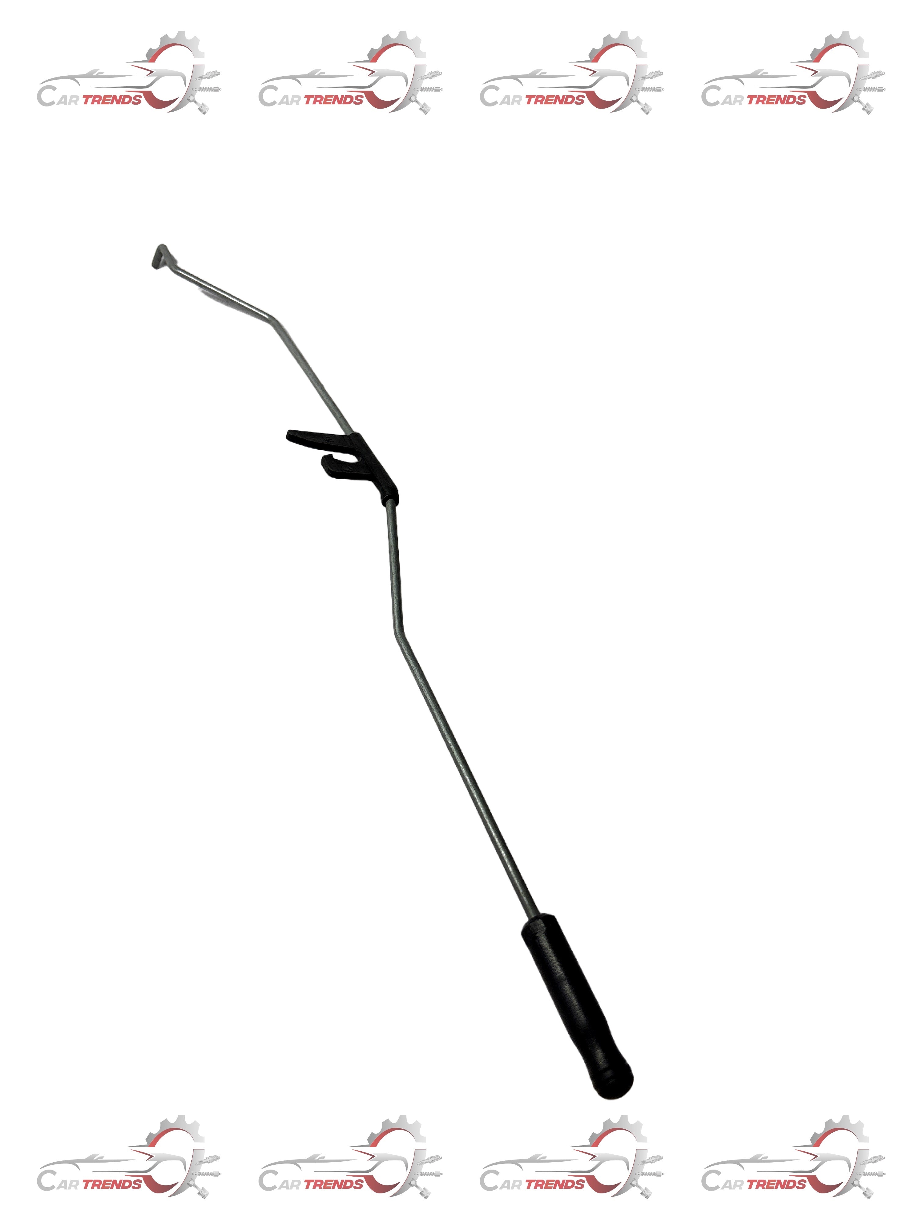 CarTrends J95950071 front leakage rod beat left side, car spare part showing the component with its mounting points and metal finish.