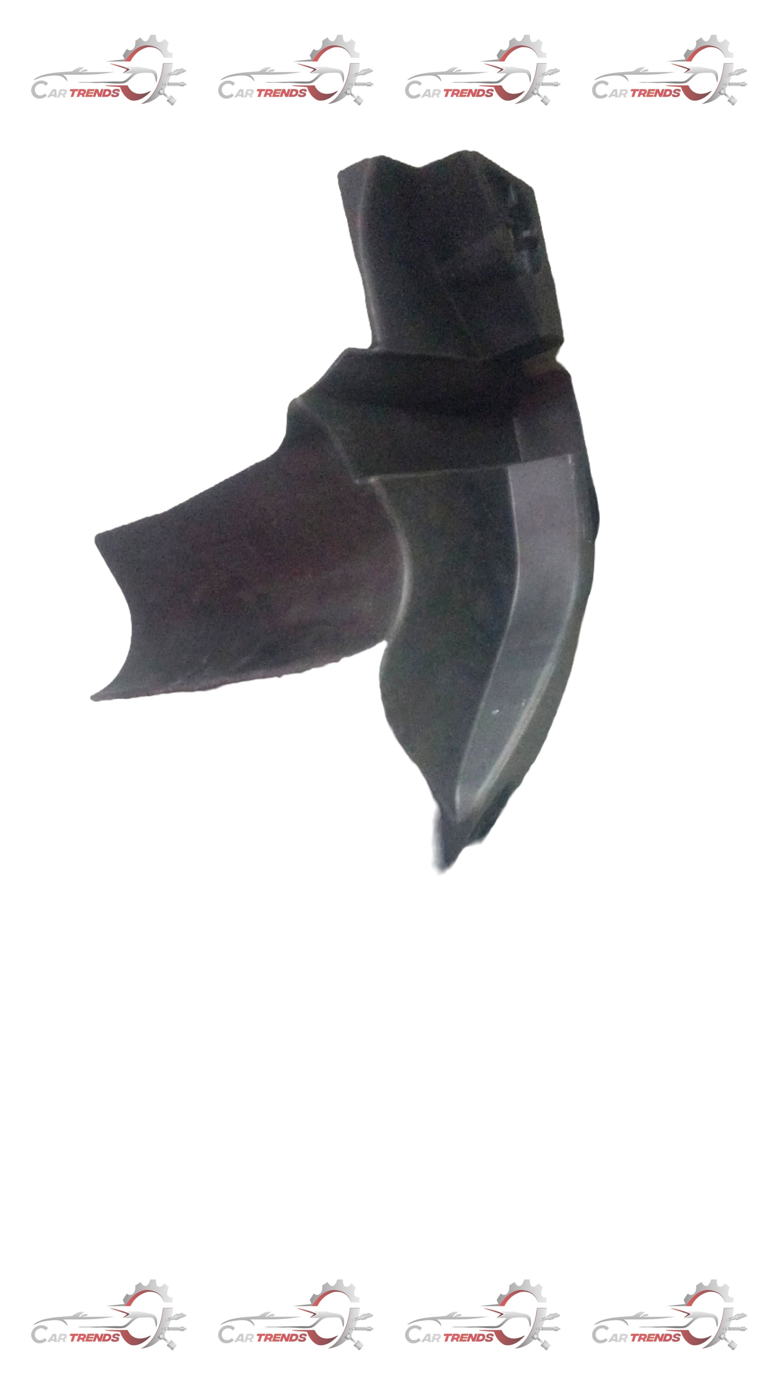 CarTrends front bumper cover spare part, black automotive bumper cover for vehicle replacement and repair.