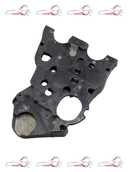 CarTrends timing belt plate for Opel Optra petrol, close-up of the spare part showing metal component for engine timing.