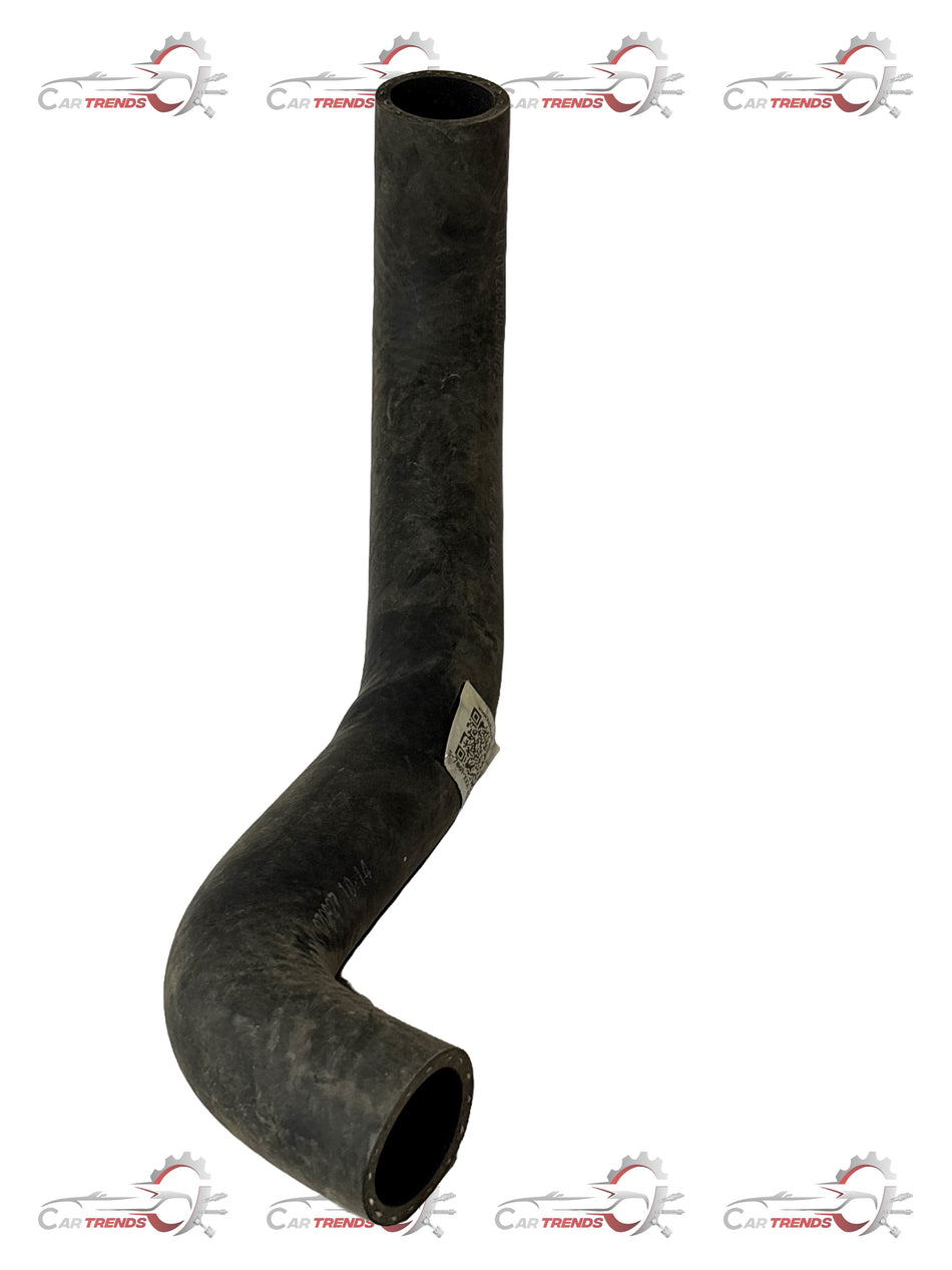 Lower radiator hose for Opel Optra, spare part by CarTrends, showing the flexible rubber hose with metal clamps.