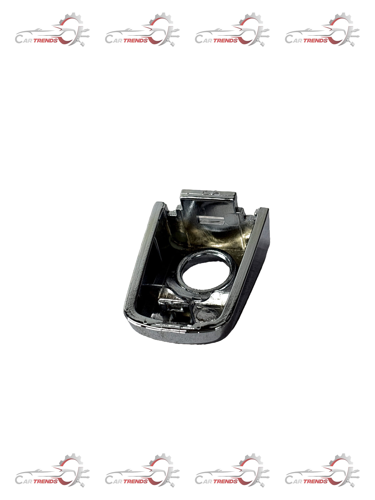 CarTrends outer handle cover for Aveo front door, spare part replacement, black plastic exterior door handle accessory.