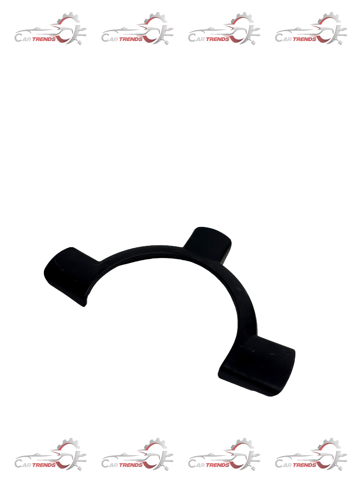 CarTrends Spark upper steering wheel cover, spare car parts with textured black material for a secure grip.