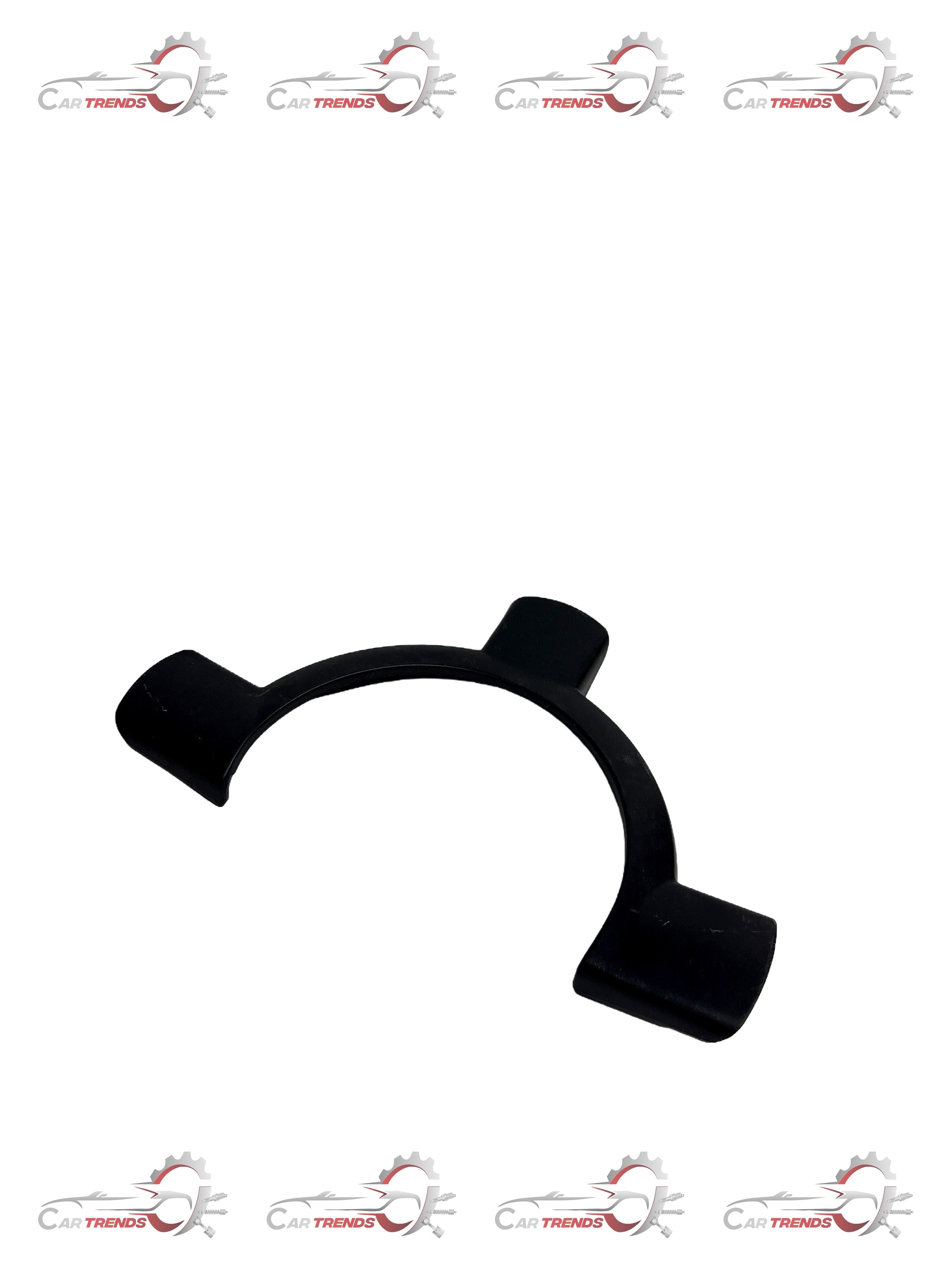 CarTrends Spark upper steering wheel cover, spare car parts with textured black material for a secure grip.